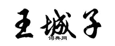 胡问遂王城子行书个性签名怎么写