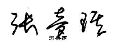 朱锡荣张梦琪草书个性签名怎么写