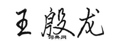 骆恒光王殷龙行书个性签名怎么写