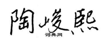 王正良陶峻熙行书个性签名怎么写