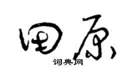 曾庆福田原草书个性签名怎么写