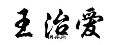 胡问遂王治爱行书个性签名怎么写