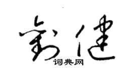 梁锦英刘健草书个性签名怎么写