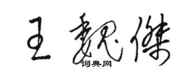 骆恒光王魏杰草书个性签名怎么写