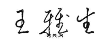 骆恒光王雅生草书个性签名怎么写
