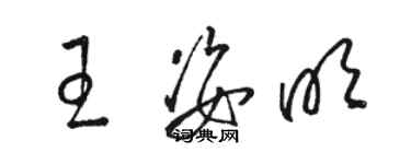骆恒光王姿明草书个性签名怎么写