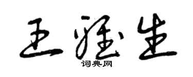 曾庆福王雅生草书个性签名怎么写